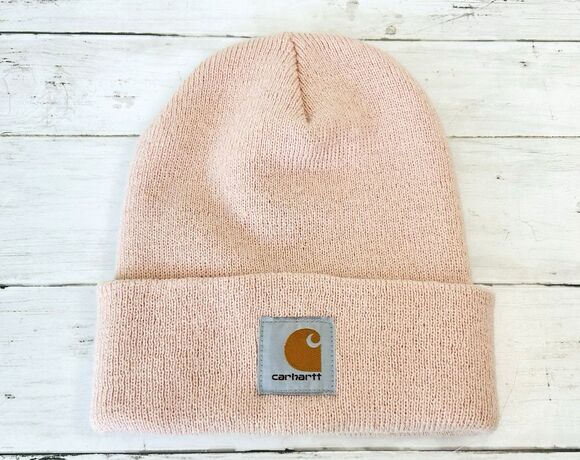 Carhartt Accessories - Carhartt Cuffed Unisex Pink Peach Rose Knit Cuffed Watch Knit Beanie A18
